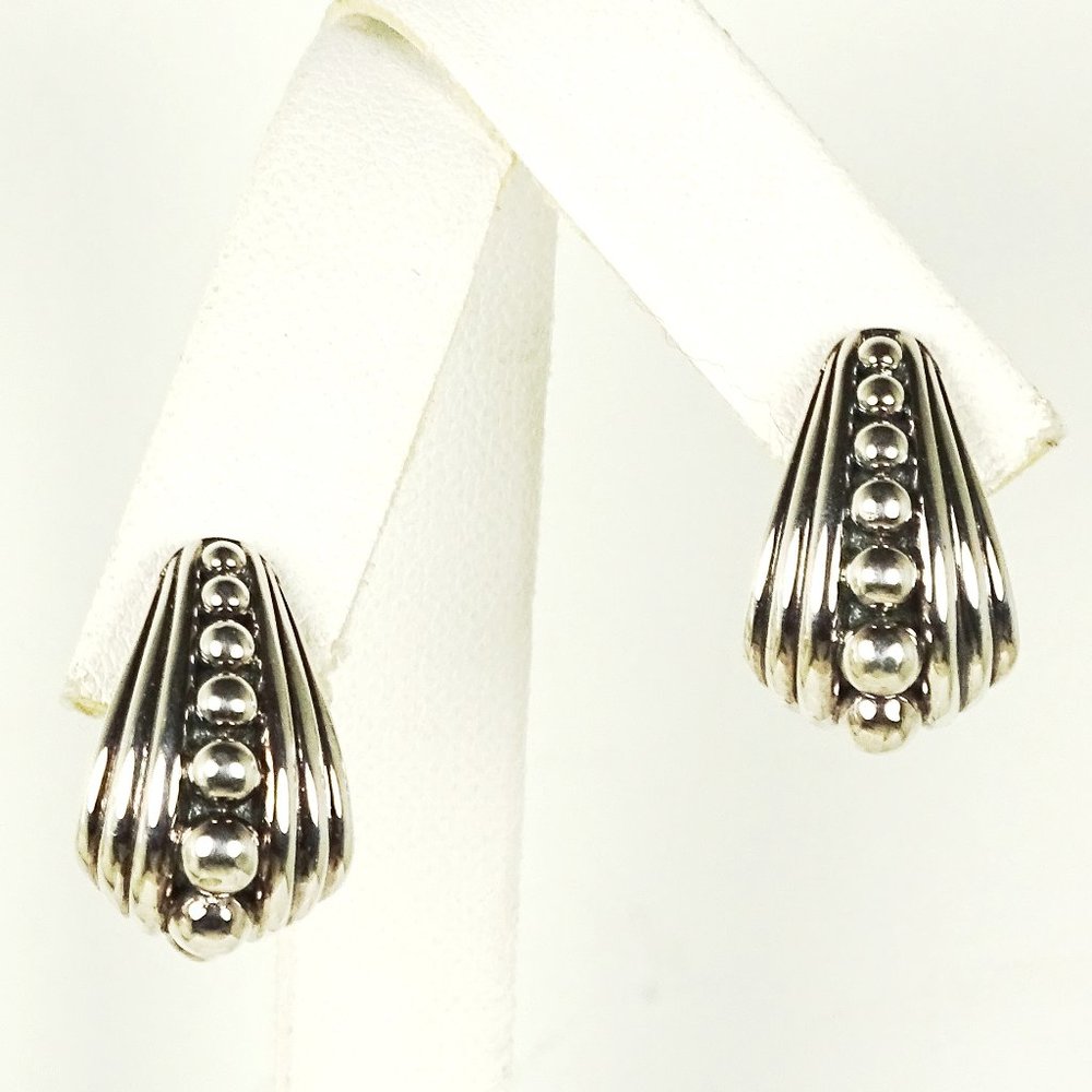 LAGOS Sterling Silver Fluted Stud Earrings